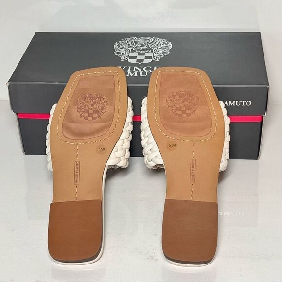 Vince Camuto Leather Quilted Slide Sandals - Arissa - Picture 7 of 7